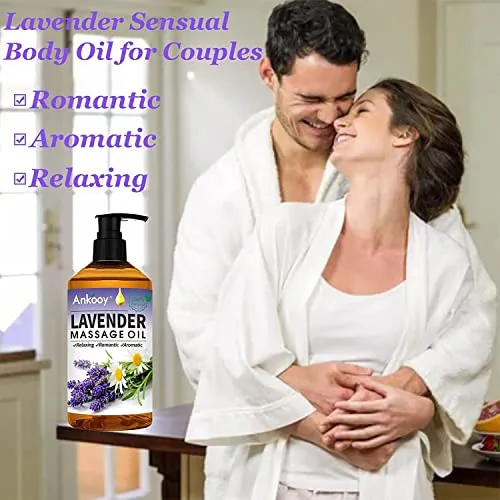 3 Pack Massage Oil for Massage Therapy with Massage Roller Ball,Ginger Oil Lymphatic Drainage & Arnica Sore Muscle & Lavender Relaxing Massage Oils-Spa Gift Mothers Day Fathers Day Gift for Men Women