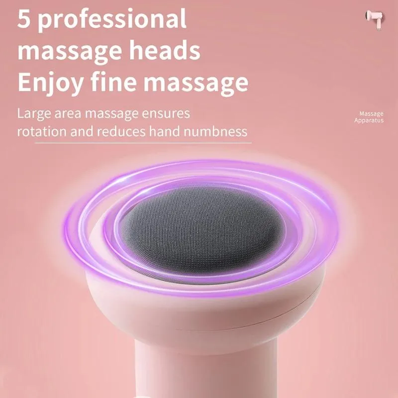 5-Head Handheld Massage Gun For Fat Pushing