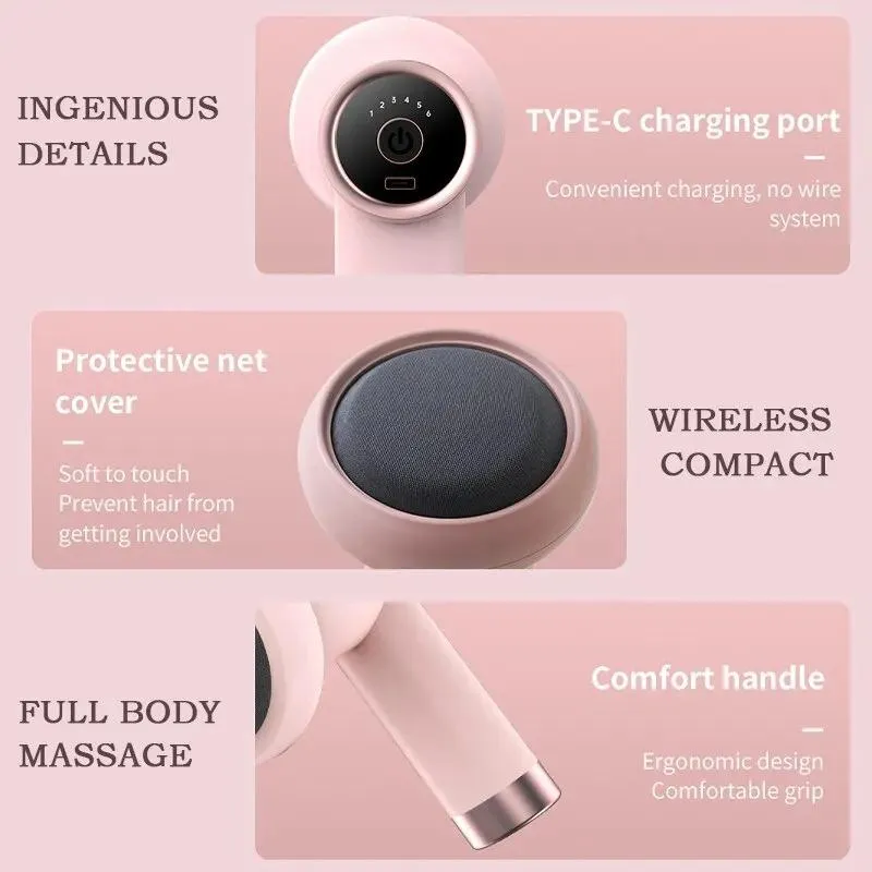 5-Head Handheld Massage Gun For Fat Pushing
