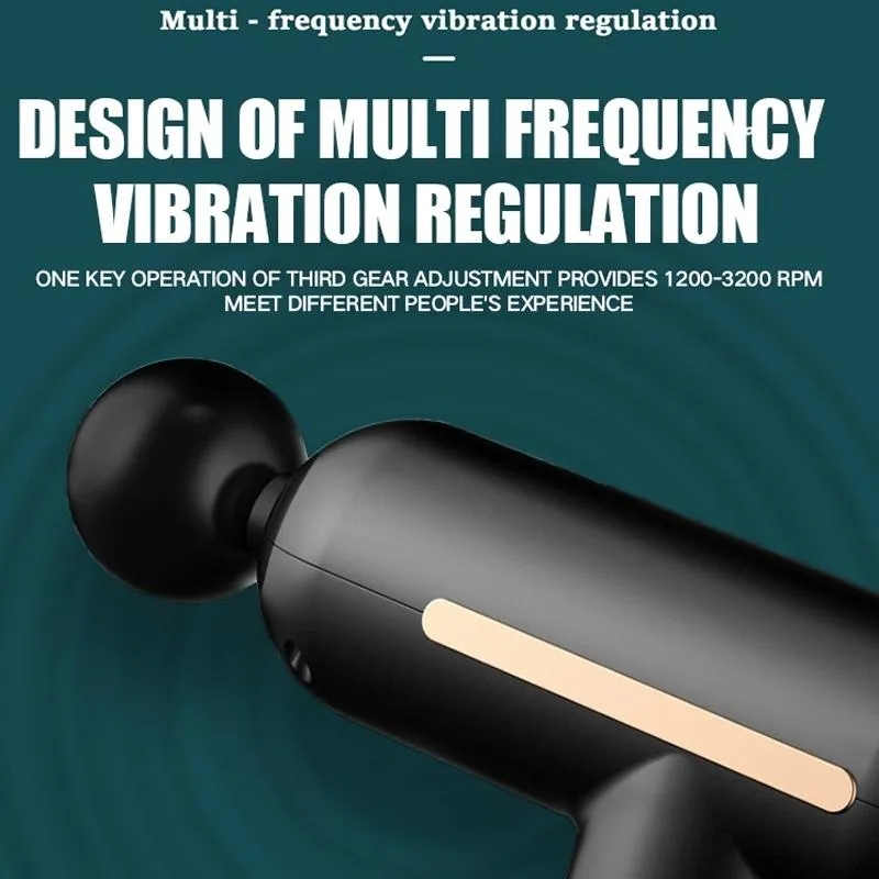 Adjustable Mini Electric Massage Gun With Usb Charging And Three-Speed Vibration