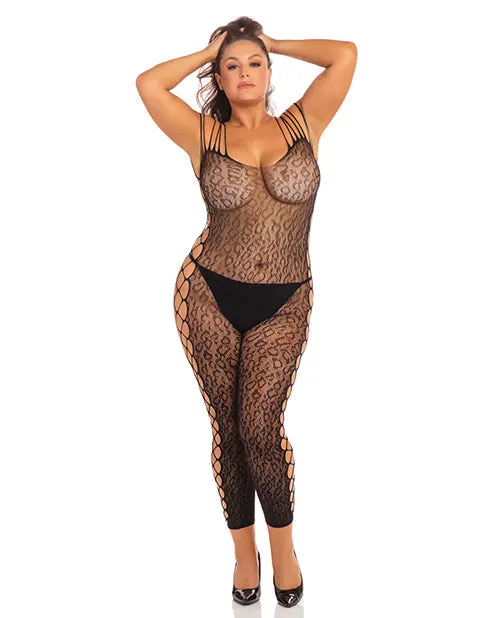 Animal Crotchless Bodystocking Black (3X/4X)