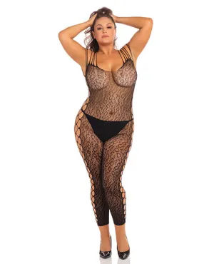 Animal Crotchless Bodystocking Black (3X/4X)