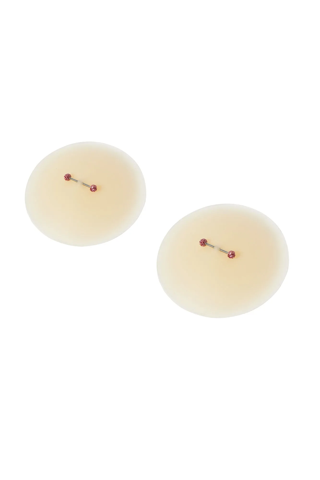 Are Those Real Faux Pierced Nipple Covers - Nude