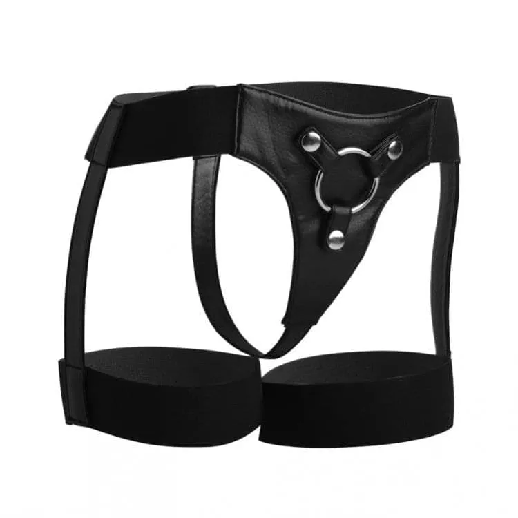 Bardot  Elastic Strap On Harness With Thigh Cuffs