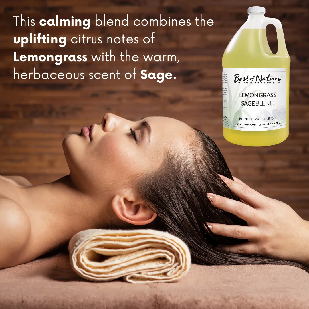 Best of Nature Lemongrass and Sage Aromatherapy Massage & Body Oil