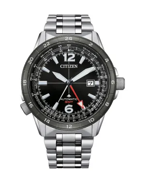 Citizen GMT Promaster Automatic Stainless Steel Black Dial Watch NB6046-59E