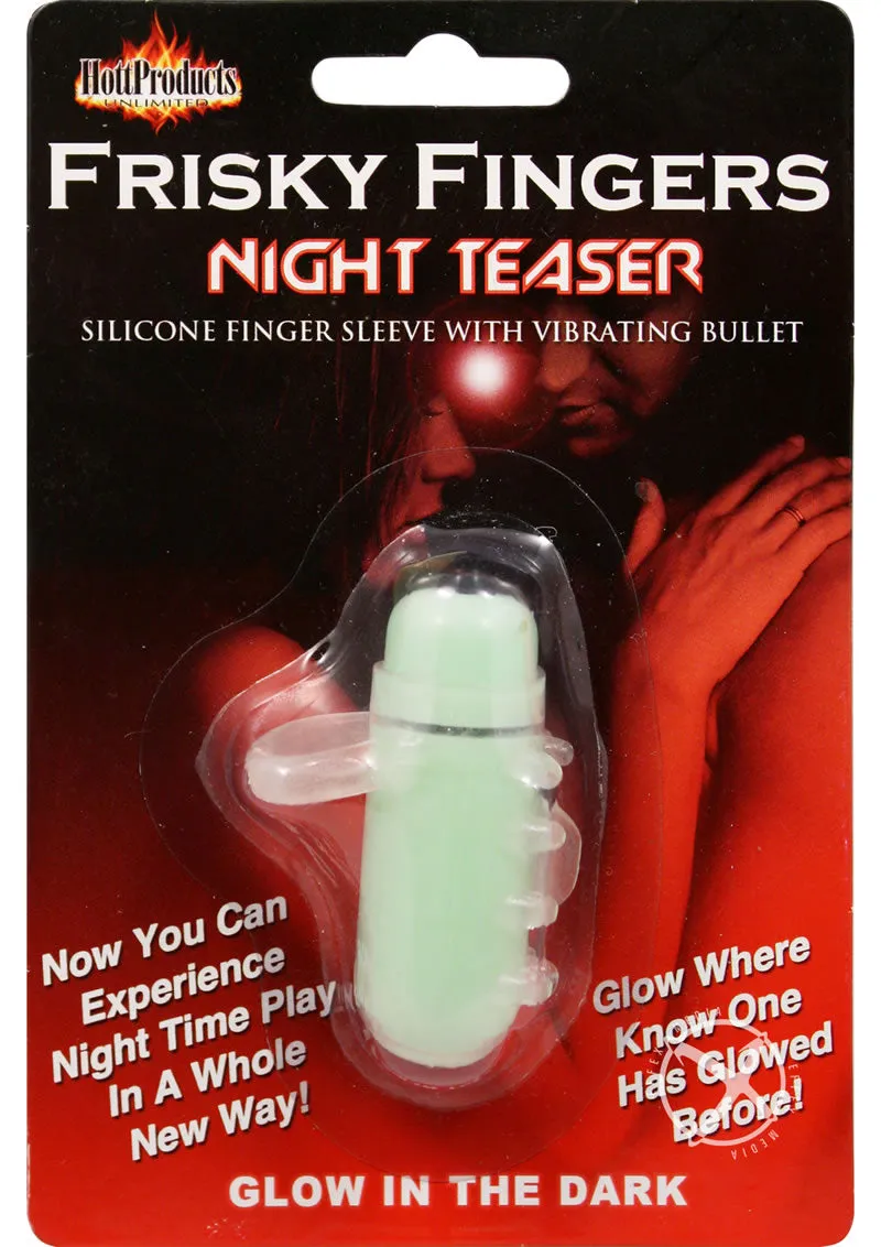 Frisky Fingers Night Teaser Silicone Finger Sleeve with Vibrating Bullet