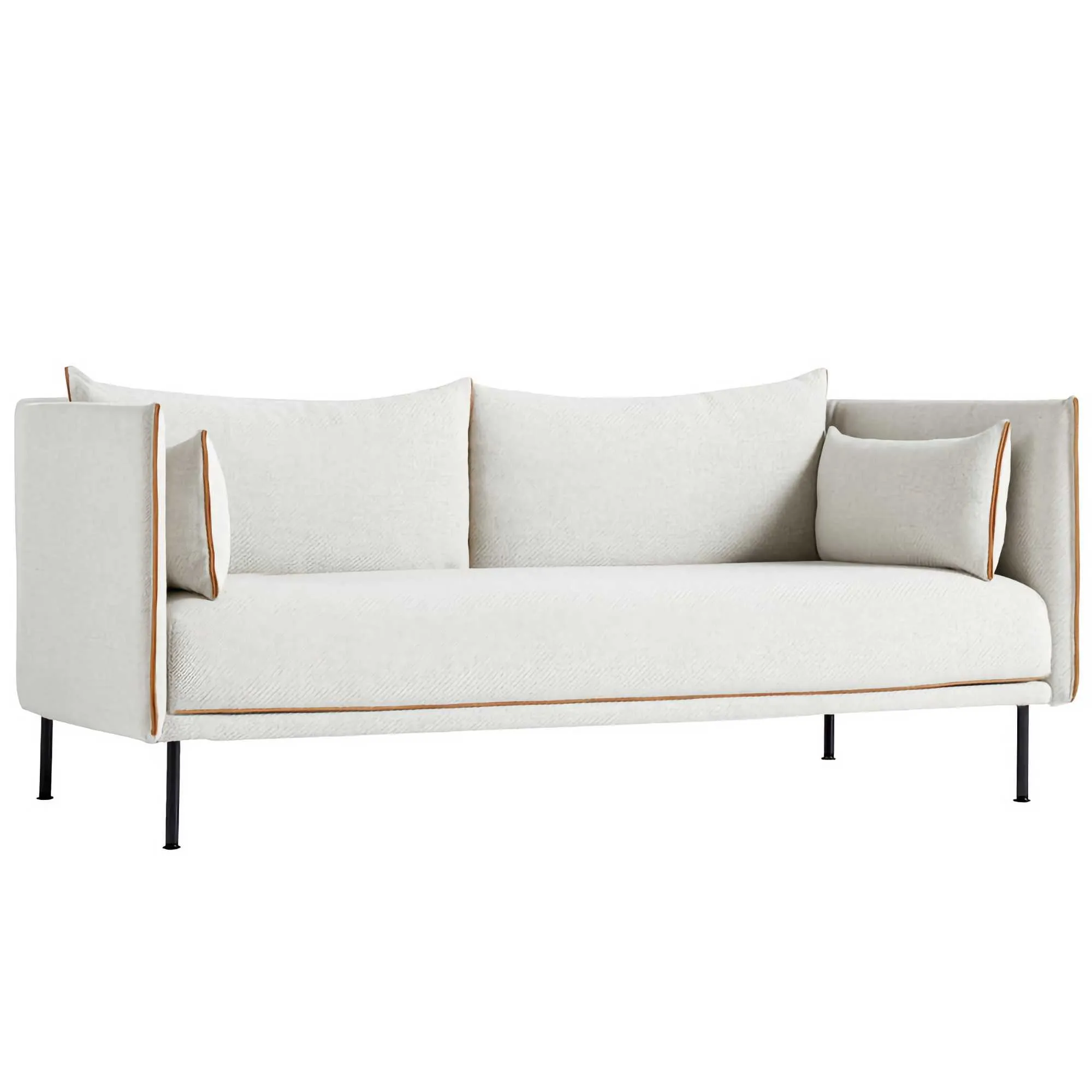 Hay Silhouette sofa 2-seater, coda 100/silk cognac/black steel