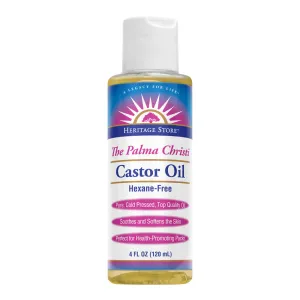 Heritage Oil Castor Cold Pressed 4 Oz