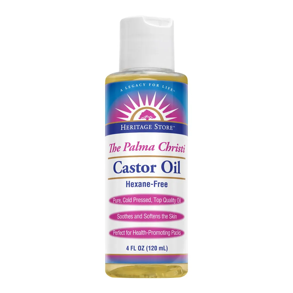 Heritage Oil Castor Cold Pressed 4 Oz
