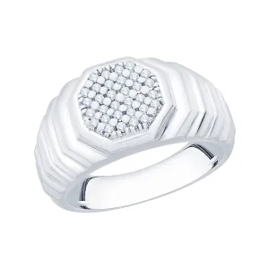 KATARINA 1/4 cttw Prong Set Cluster Diamond Men's Ring