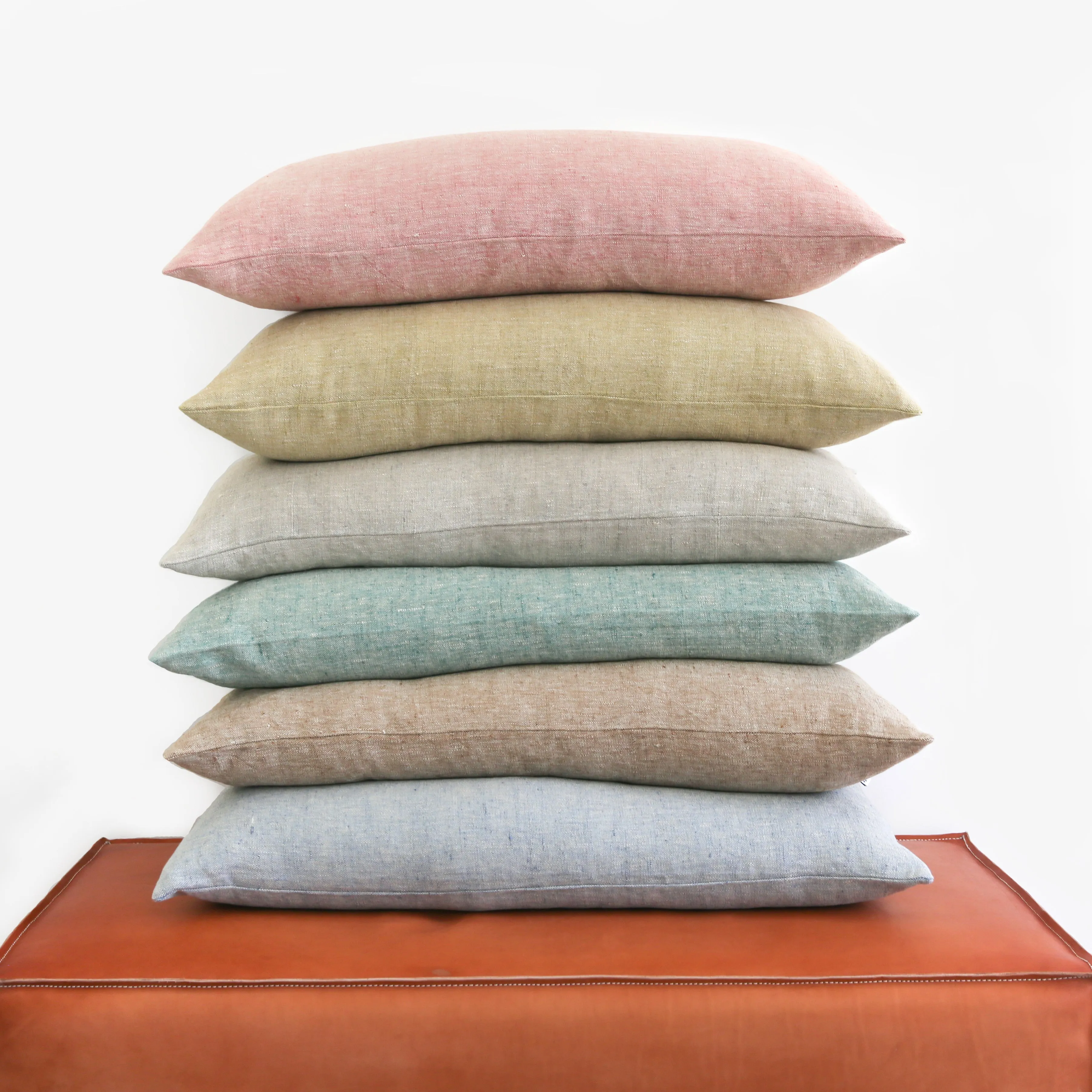 Linen Chambray Bolster Pillowcase