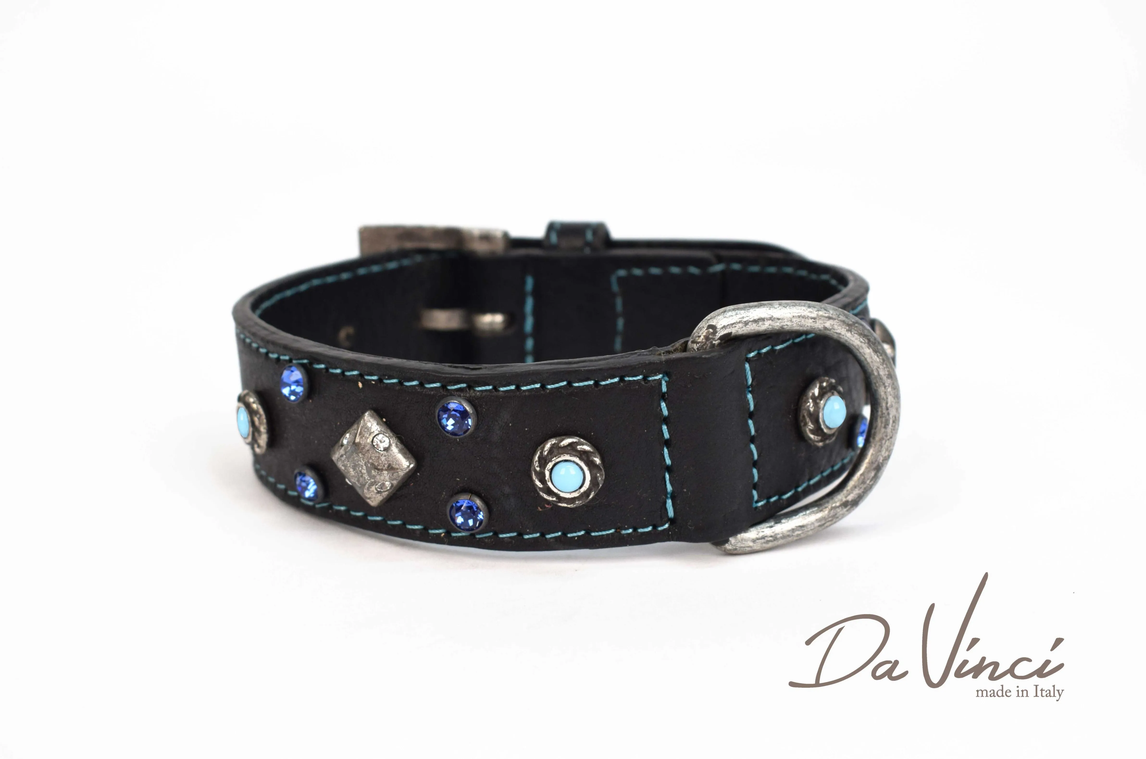 Maddalena Leather Dog Collar