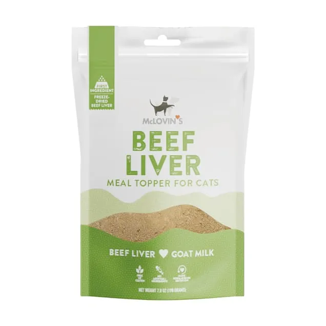 McLovin's Pet Freeze Beef Liver Dried Cat Topper Supplement 7 oz.