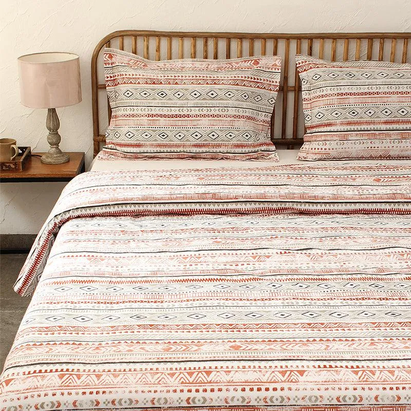 Meghwal Stripe Duvet Cover - Grey