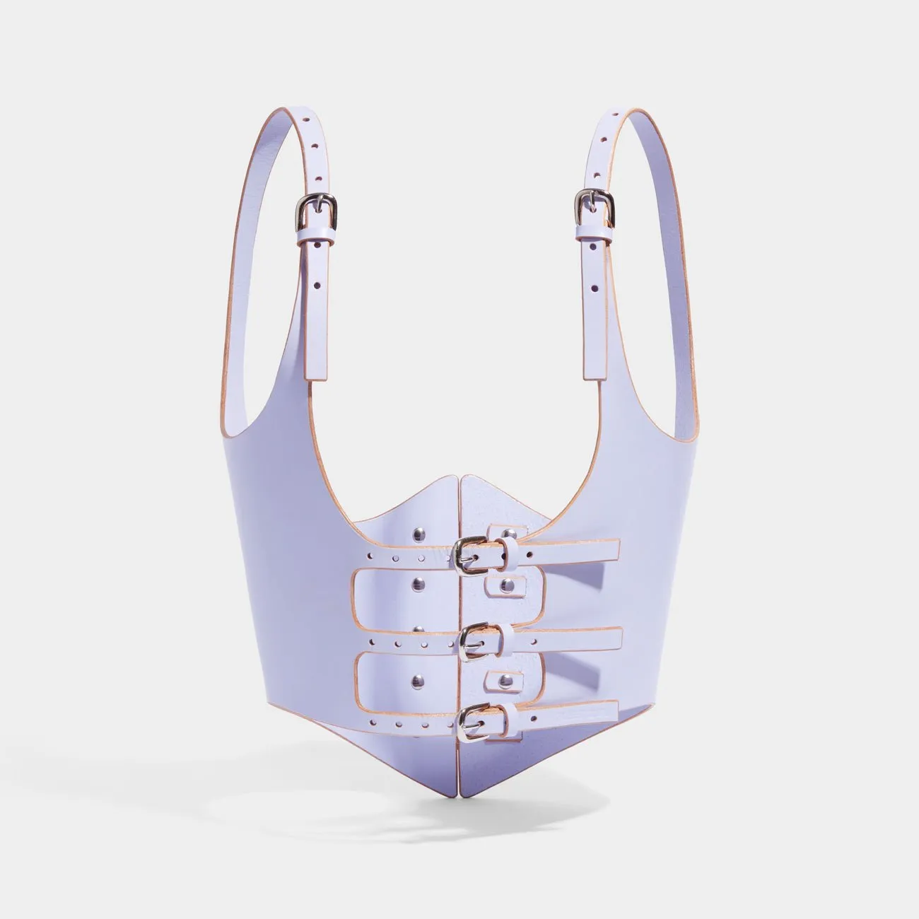 MULTI BUCKLE CORSET LILAC