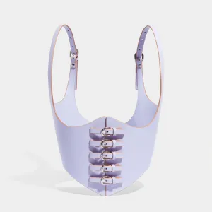 MULTI BUCKLE CORSET LILAC