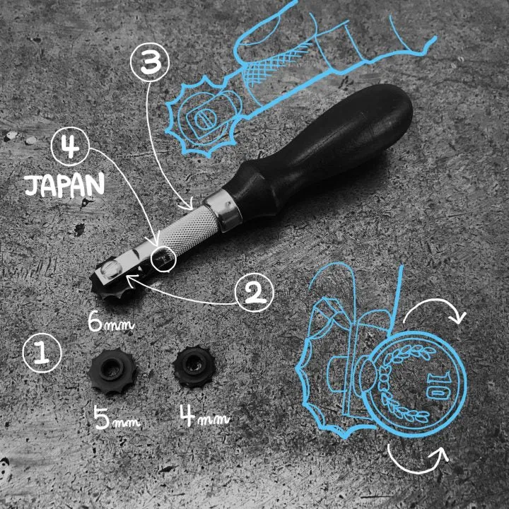 Oka Factory - Japanese Stitching / Marking Wheel Set