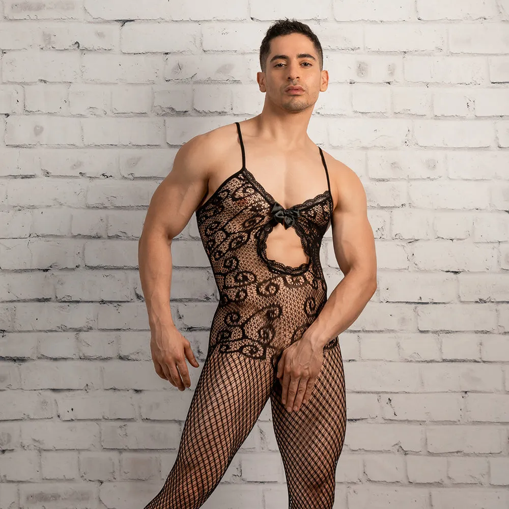 Secret Male SMC009 Sexy  Crocheted Fishnet Bodystockings Accessories