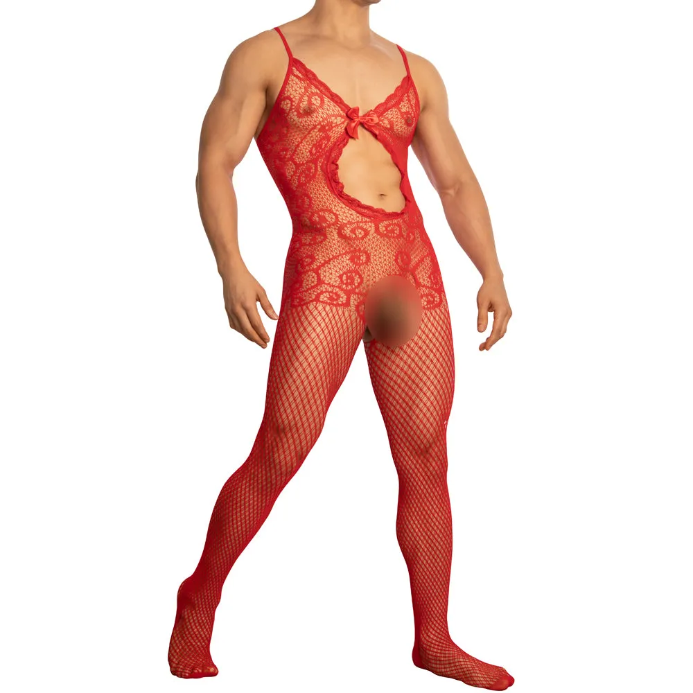 Secret Male SMC009 Sexy  Crocheted Fishnet Bodystockings Accessories