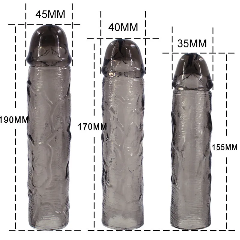 Silicone Male Enhancement Penis Extender Sleeves 3 Set)