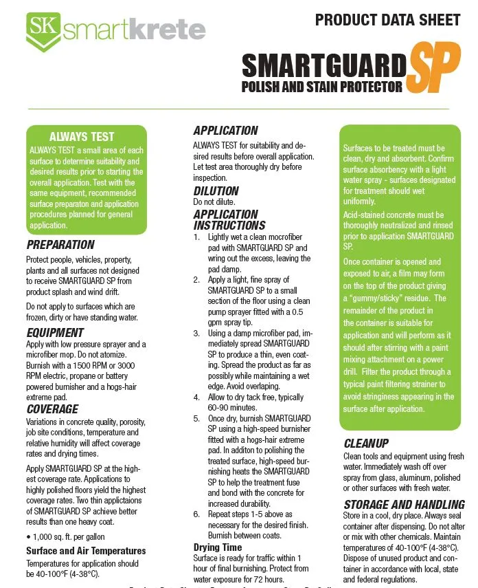 SmartGuard SP  Stain Protector & Glossy Sealer 1gal
