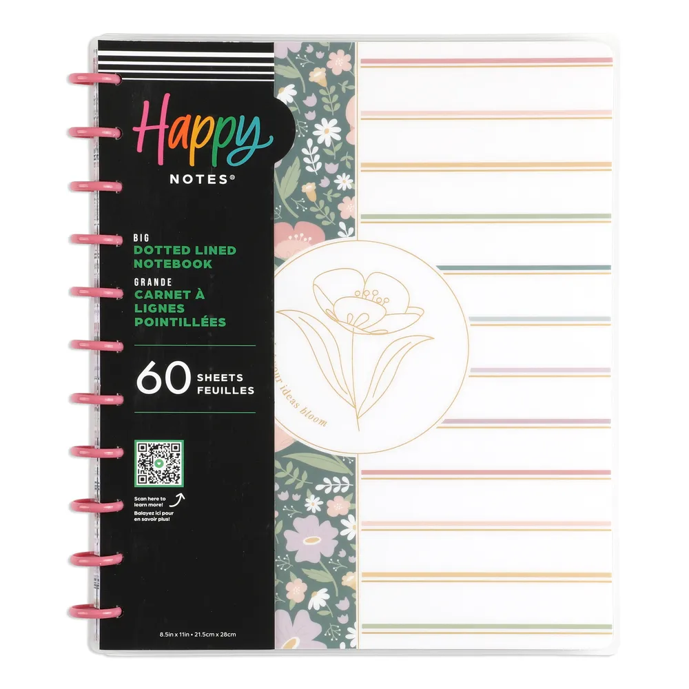 Subtle Sophisticated - Dotted Lined Big Notebook - 60 Sheets