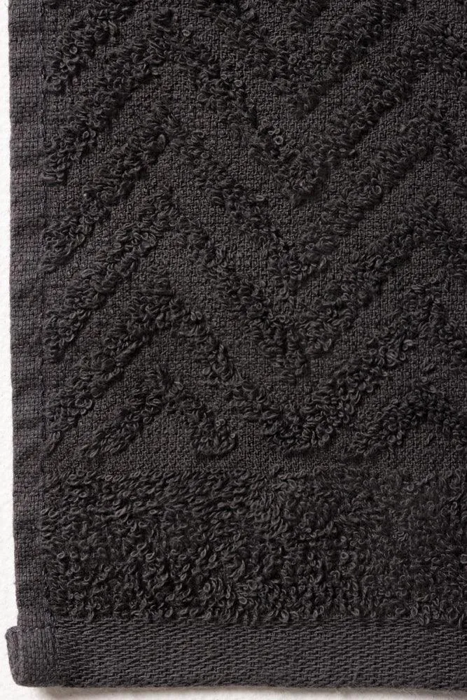Textured Face Cloth Dark Grey
