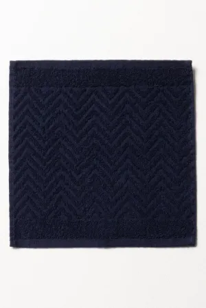 Textured Face Cloth Navy