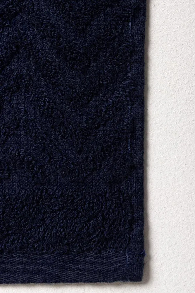 Textured Face Cloth Navy