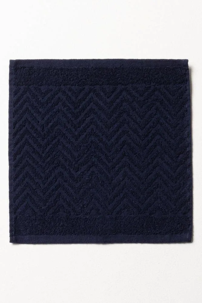 Textured Face Cloth Navy