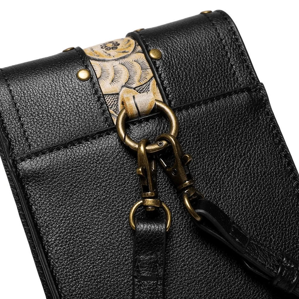 Women's One Shoulder Oblique Straddle Small Bag in Punk Style